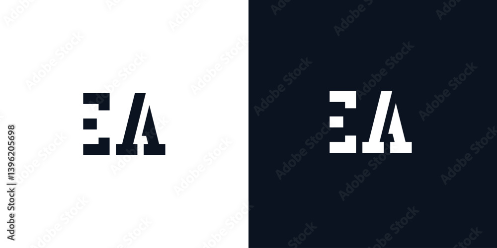 Creative abstract initial letter EA logo. Creative abstract initial letter EA logo.