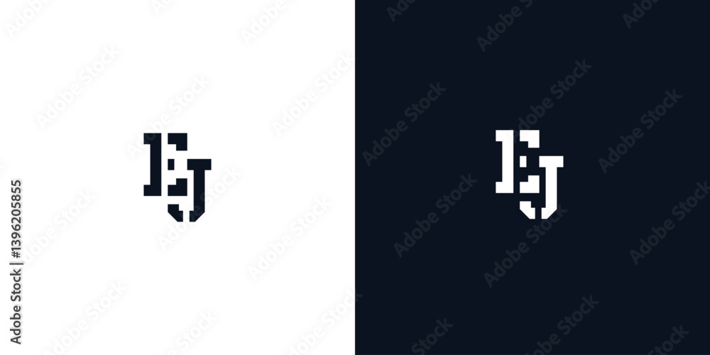 Obraz premium Creative abstract initial letter EJ logo.
