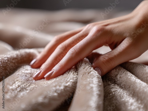 A hand with manicured nails...