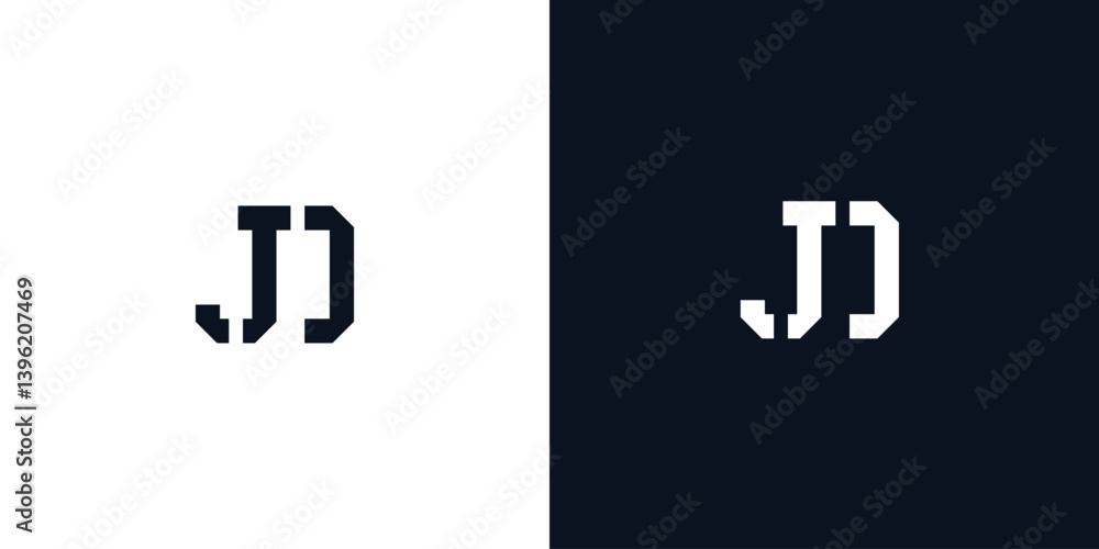 Creative abstract initial letter JD logo. Creative abstract initial letter JD logo.