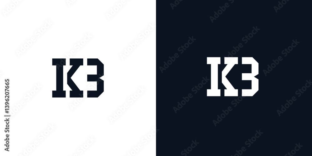 Creative abstract initial letter KB logo. Creative abstract initial letter KB logo.