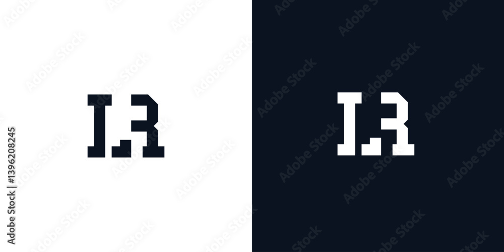Obraz premium Creative abstract initial letter LR logo.