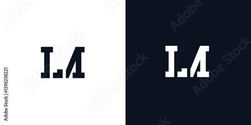 Creative abstract initial letter LM logo.