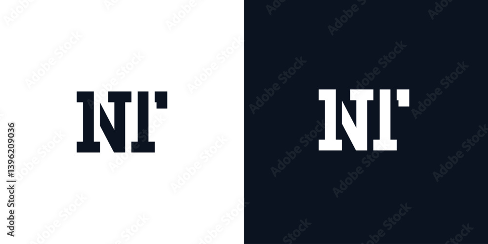 Creative abstract initial letter NT logo. Creative abstract initial letter NT logo.
