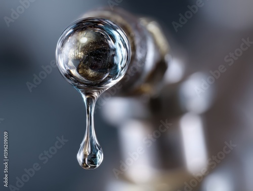 A large, clear water drople...