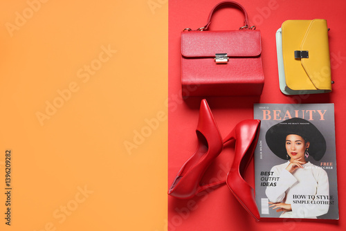 Stylish bags, shoes and mag...