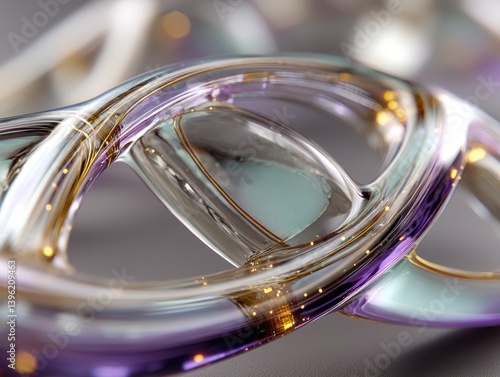 Abstract intertwined glass-...