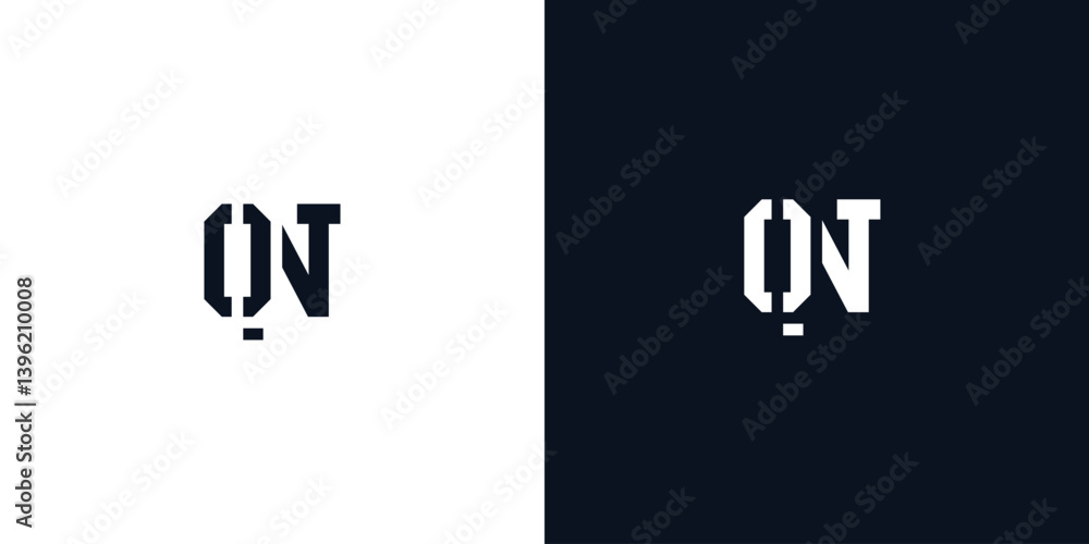 Creative abstract initial letter QN logo. Creative abstract initial letter QN logo.