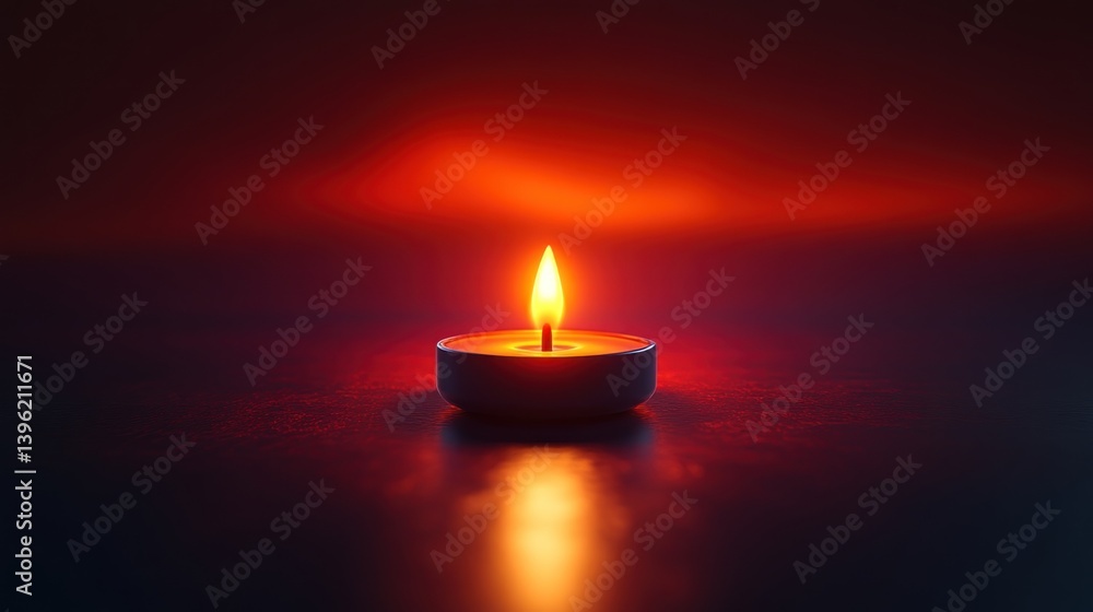 Glowing Candle in a Dark Room Illumination Warm Light Serenity Meditation Relaxation Spir Glowing Candle in a Dark Room Illumination Warm Light Serenity Meditation Relaxation Spir