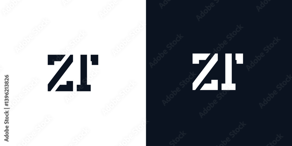 Creative abstract initial letter ZT logo. Creative abstract initial letter ZT logo.