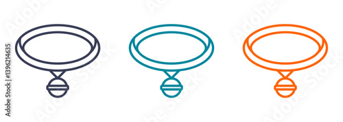 collar dog icon set 
