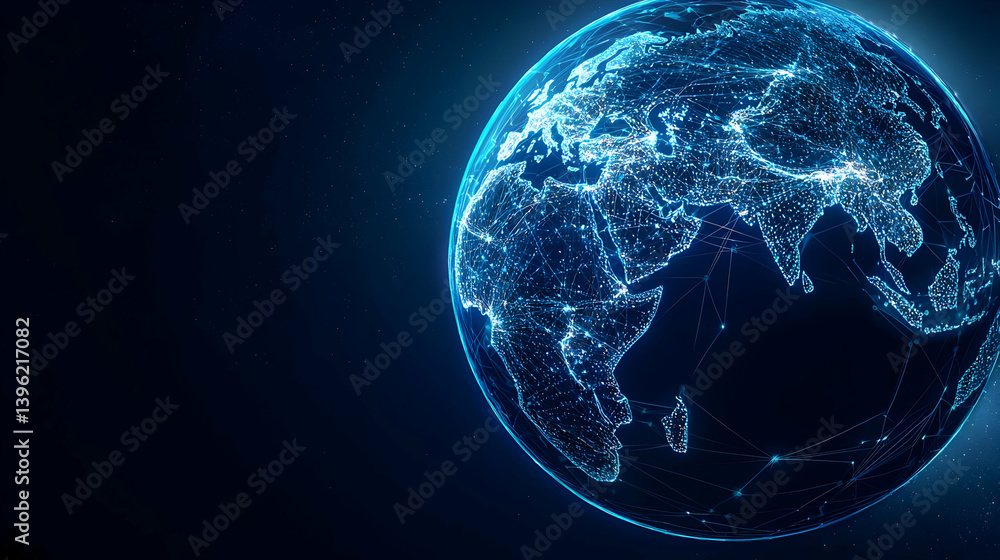 Global Network World Map Visualization Global Network World Map Visualization