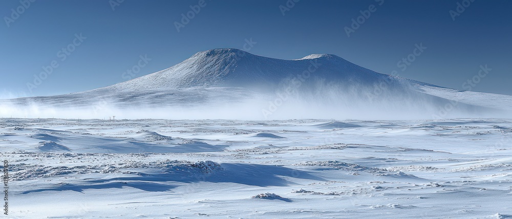 Naklejka premium Snowy Mountain Landscape