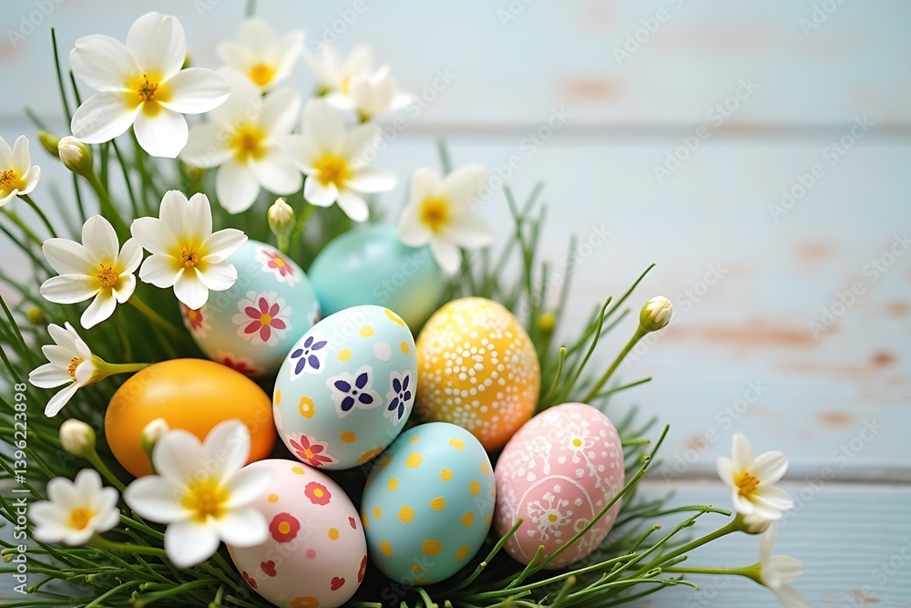 Easter 2025 Spring Decor Collection with Daisies and Speckled Pastel Eggs Easter 2025 Spring Decor Collection with Daisies and Speckled Pastel Eggs
