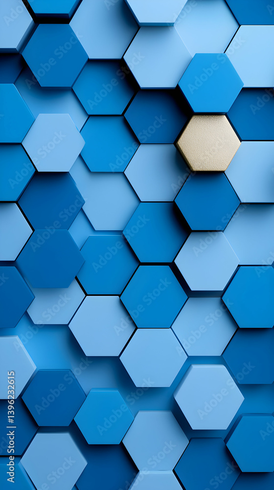 Abstract Blue Hexagon Pattern Background Abstract Blue Hexagon Pattern Background