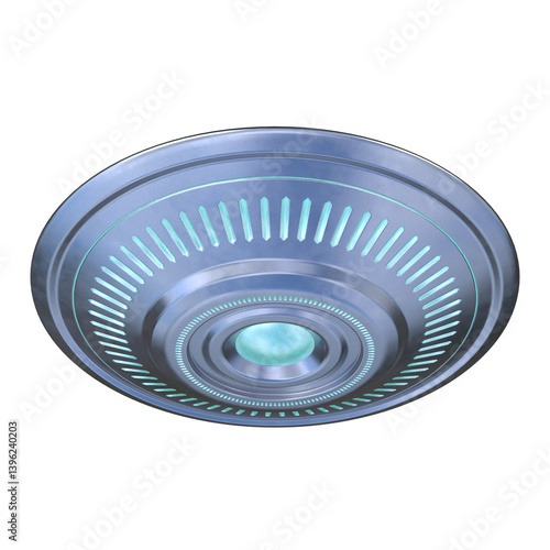 Fototapeta Naklejka Na Ścianę i Meble -  UFO, 3d illustration isolated on white background