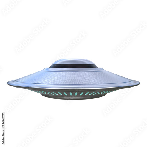 Fototapeta Naklejka Na Ścianę i Meble -  UFO, 3d illustration isolated on white background