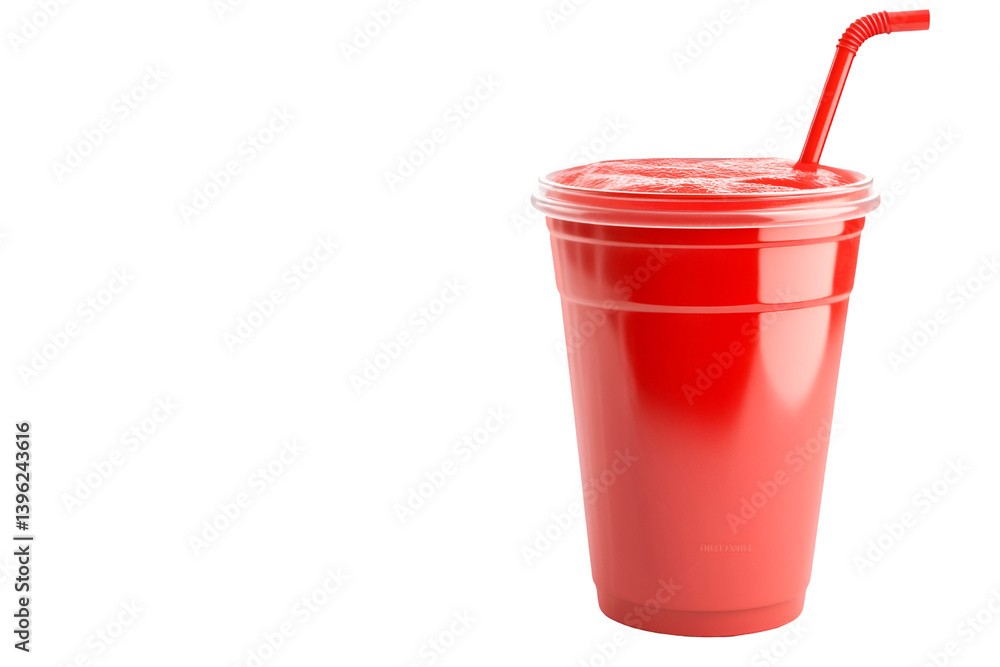 Refreshing Red Smoothie Perfect Summer Treat Delicious Cold Drink Refreshing Red Smoothie Perfect Summer Treat Delicious Cold Drink