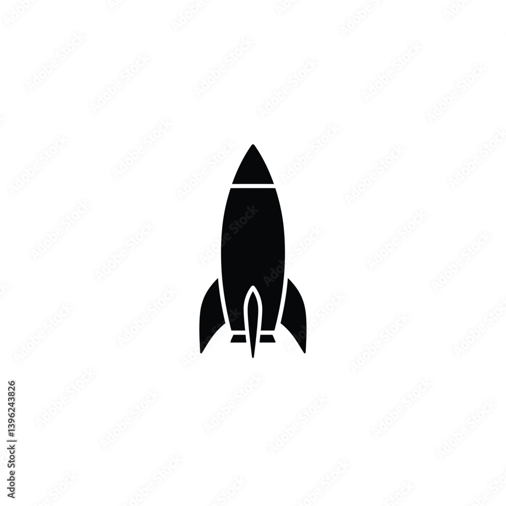Rocket Ship Icon Illustration Simple Symbol Of Spacecraft Technology And Exploration Rocket Ship Icon Illustration Simple Symbol Of Spacecraft Technology And Exploration