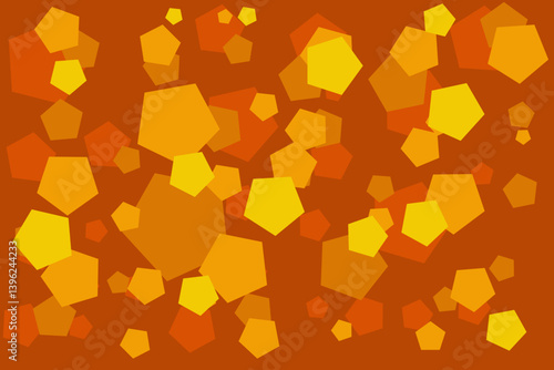 Yellow pentagon shapes form a bright abstract background style, suitable for playful templates, kids' themes, or cheerful geometric artwork.