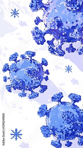 Virus Illustration, White Background