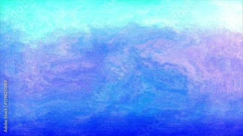 Abstract blue watercolor paint texture with bright sky and ocean colors