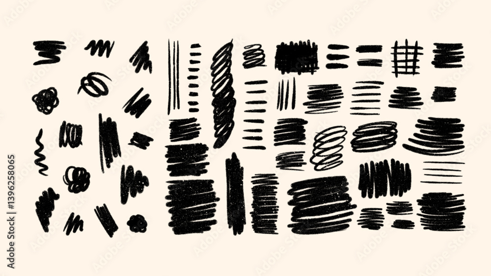 Vector crayon texture collection with hand-drawn doodles and pastel sketch lines. Perfect for kids design, school supplies and art prints Vector crayon texture collection with hand-drawn doodles and pastel sketch lines. Perfect for kids design, school supplies and art prints
