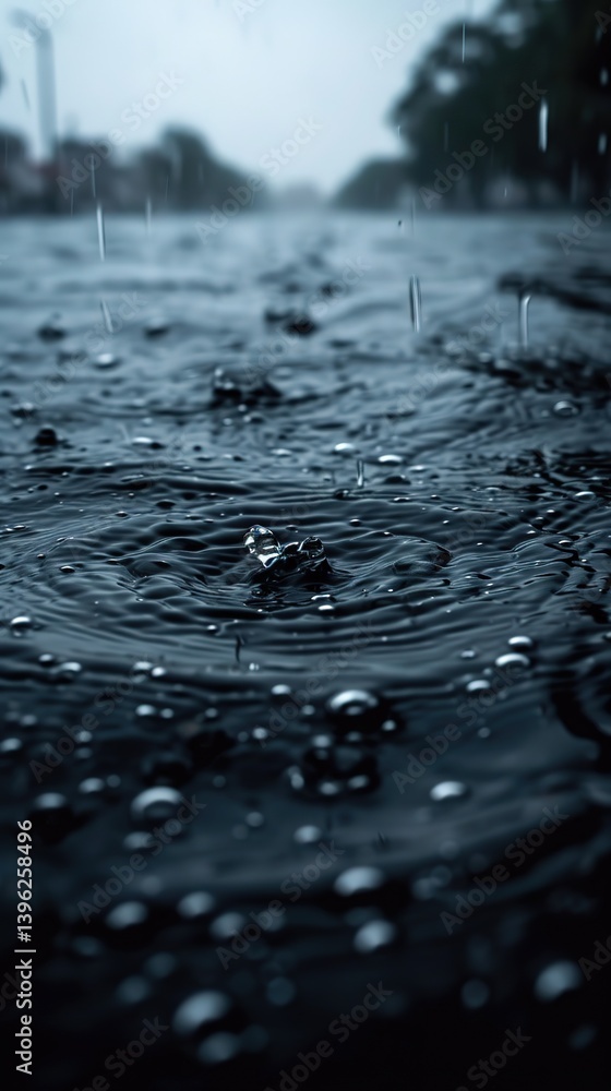 Flood. Phone wallpaper with an image of a flooded city. Raining, close up. Flood. Phone wallpaper with an image of a flooded city. Raining, close up.