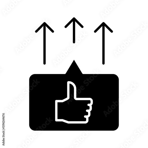 Obraz na płótnie like icon w salonie
