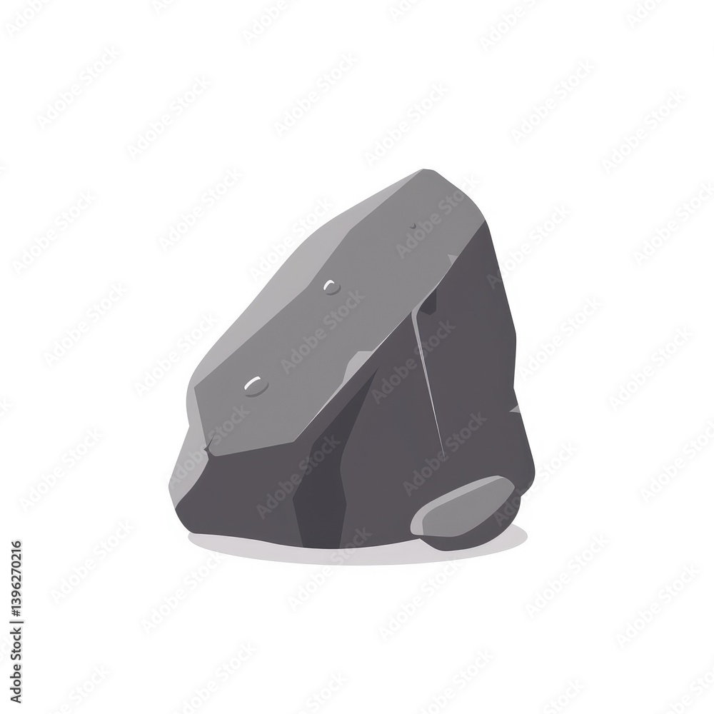 Grey rock illustration