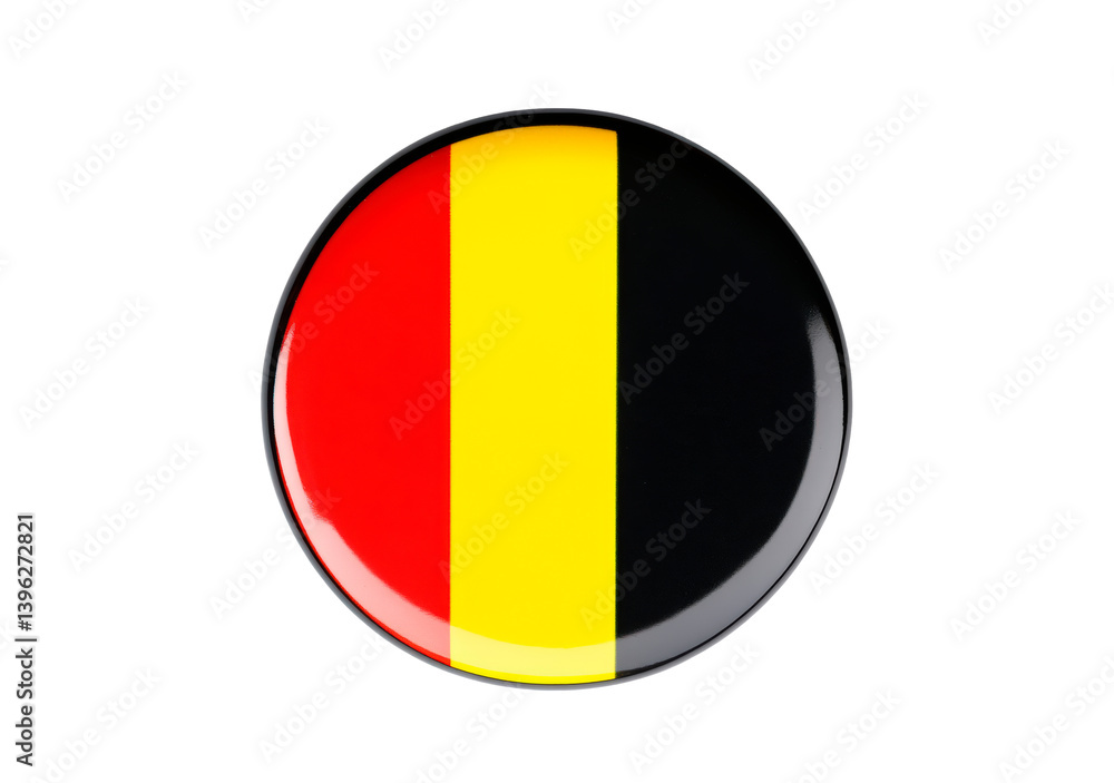 Fototapeta premium Belgium flag with glossy finish isolated on transparent background