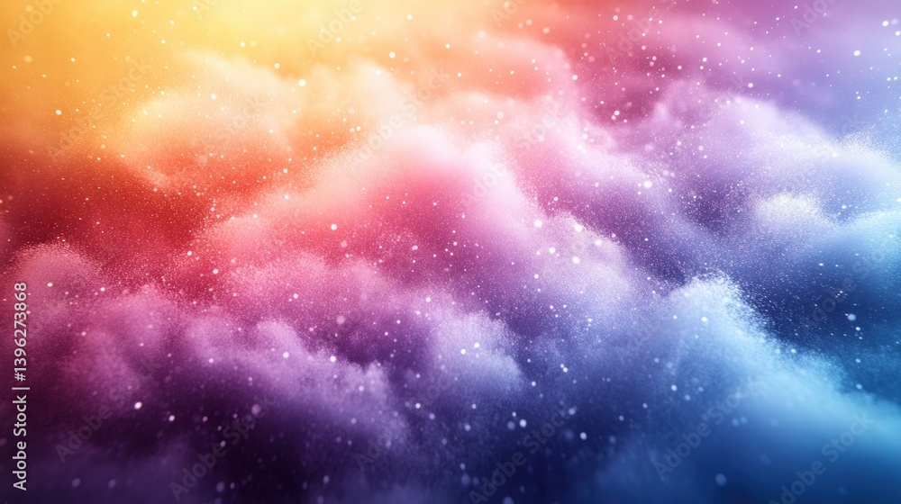 Colorful, starry, cloudy night sky Colorful, starry, cloudy night sky