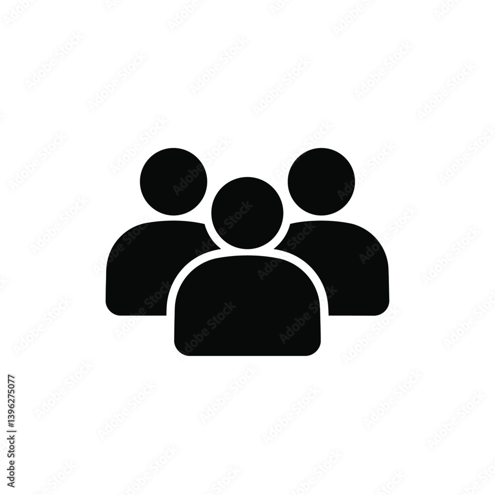 Teamwork Icon Vector Illustration Of Group Of People In Black Color Teamwork Icon Vector Illustration Of Group Of People In Black Color