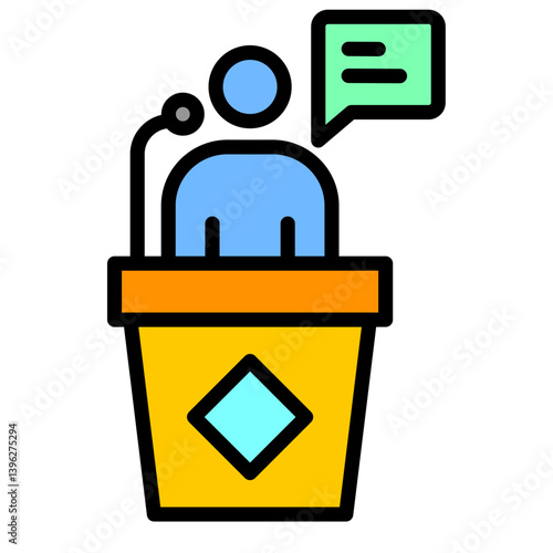 Debate Speech illustration icon