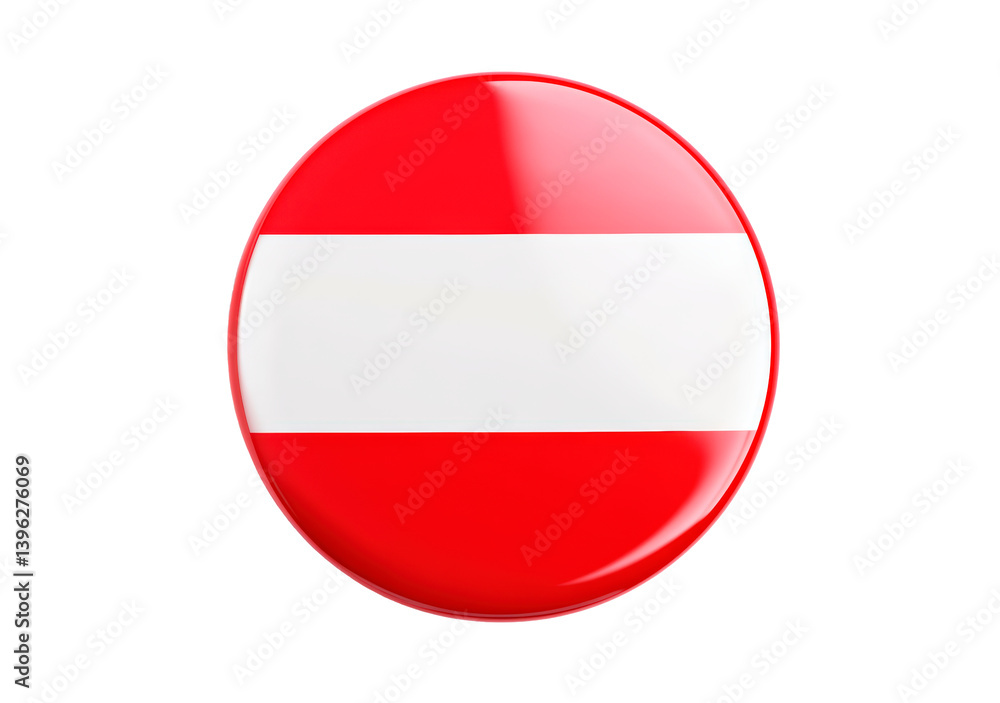 Austria flag with glossy rounded button isolated on transparent background Austria flag with glossy rounded button isolated on transparent background