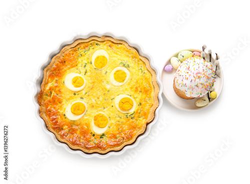 Delicious Easter egg tart a...