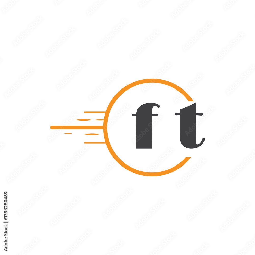 Obraz premium initial monogram logo with circle style design.