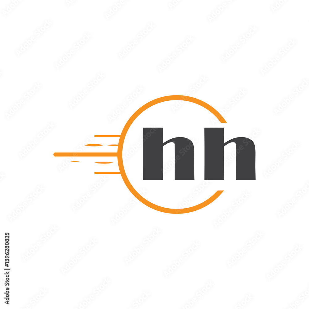 Fototapeta premium initial monogram logo with circle style design.