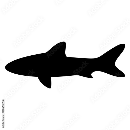 otocinclus fish black silhouette of a moorish idol fish aquatic animal ocean life- simple black silhouette of a otocinclus fish tropical sea life animal icon,