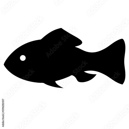 plecostomus fish black silhouette of a moorish idol fish aquatic animal ocean life- simple black silhouette of a plecostomus fish tropical sea life animal icon,