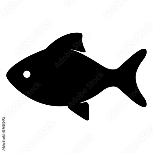 rainbowfish black silhouette of a moorish idol fish aquatic animal ocean life- simple black silhouette of a rainbowfish tropical sea life animal icon,