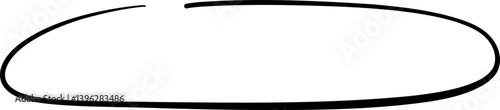 Rounded Oval Scribble with Open Top Stroke