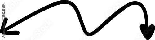 Zigzag arrow with sharp pointed edges