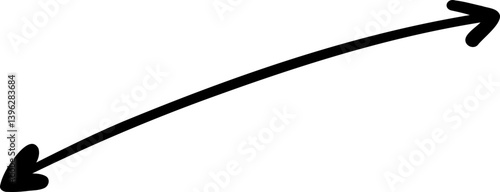 Double headed arrow with vertical motion