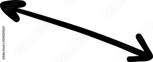 Double headed arrow with vertical motion