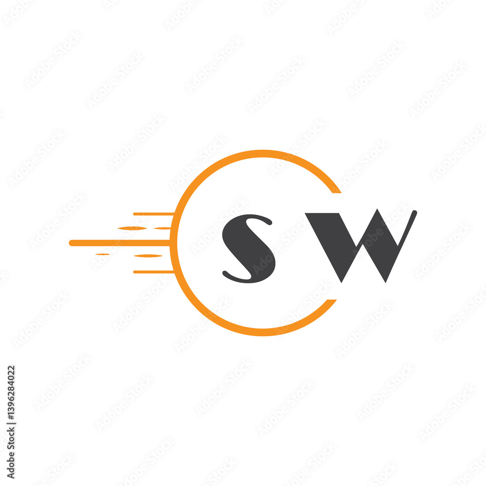 initial monogram logo with circle style design. initial monogram logo with circle style design.