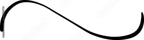 Bold vertical swirl with tight lower curl