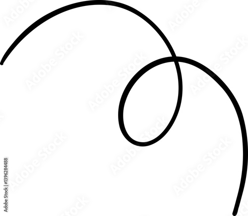 Curved abstract line with large flowing arc