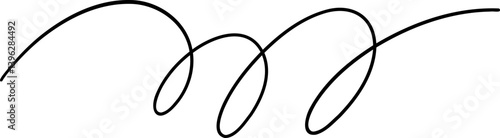 Rounded abstract swirl with tight lower curl