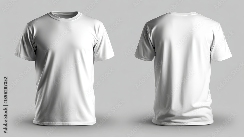 Blank White TShirt Mockup Front and Back View High Resolution Perfect for Design Presentations Clean Minimalist Style Casual Wear Apparel Template Blank White TShirt Mockup Front and Back View High Resolution Perfect for Design Presentations Clean Minimalist Style Casual Wear Apparel Template
